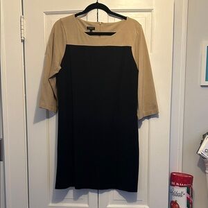 Elegant Black and Tan Women's Dress
